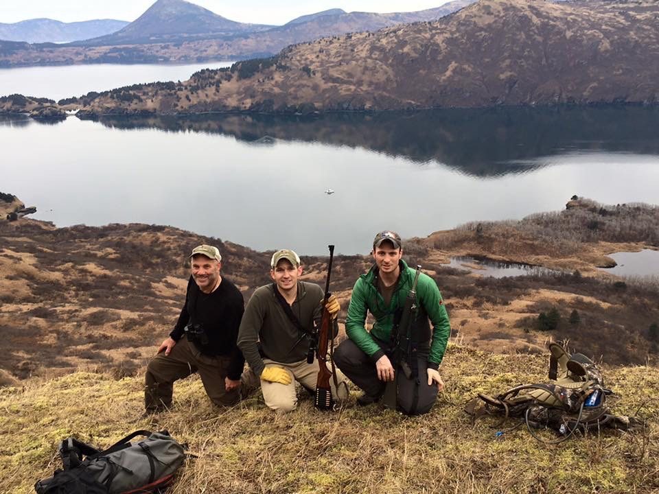 The Swoboda family and crew on an Alaskan hunt