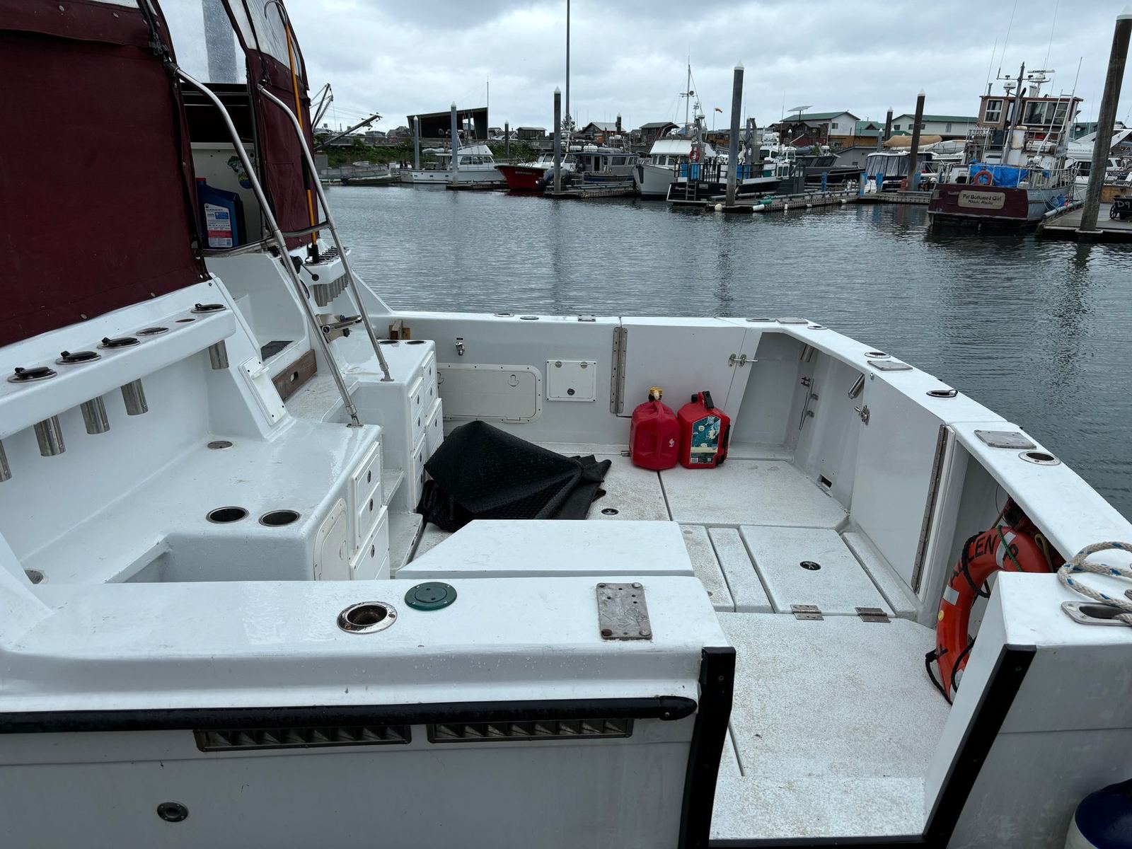 The M/V Allen Ray's fishing deck in Homer harbor
