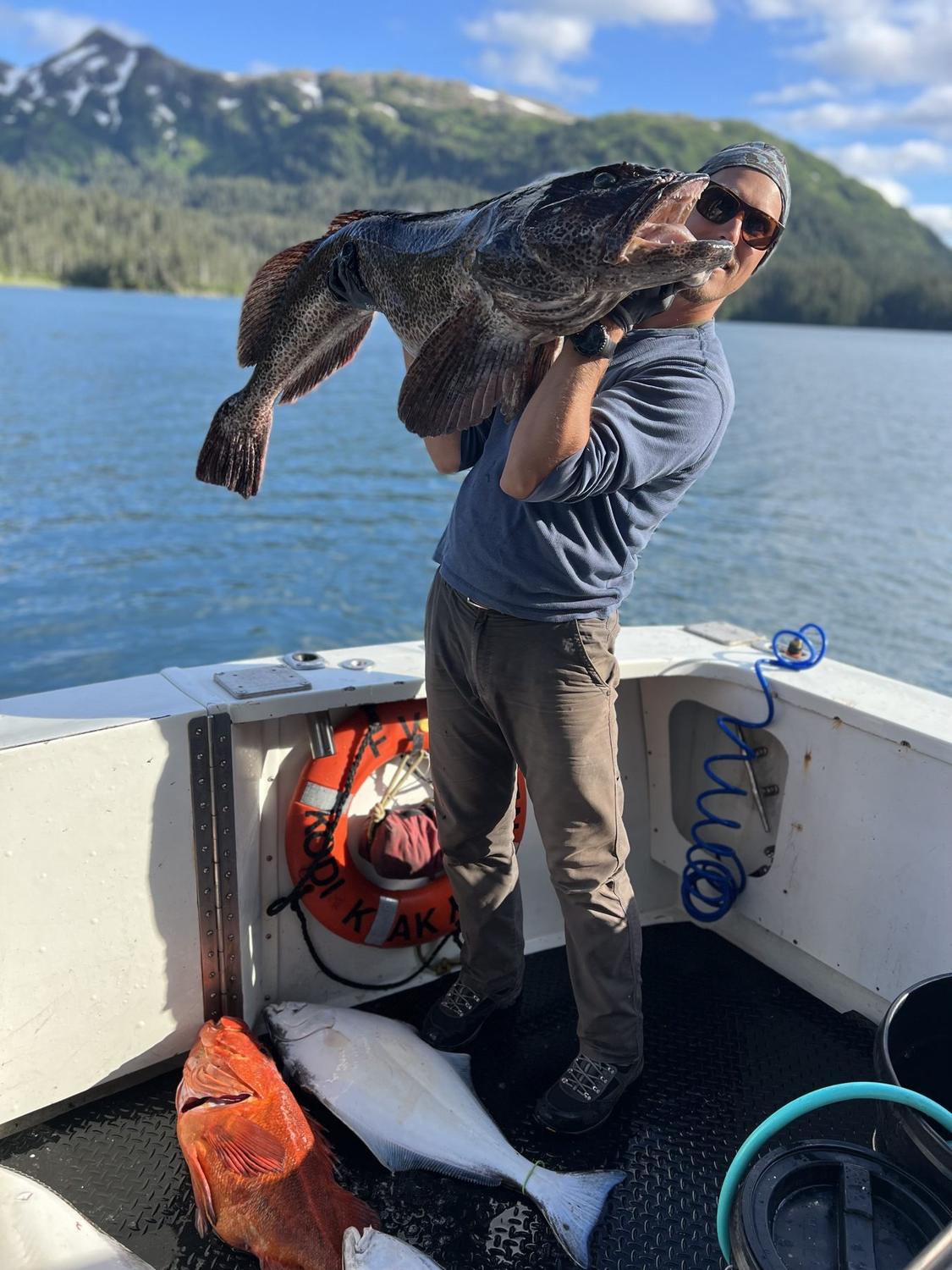 Ling cod and halibut aboard Swoboda Charters