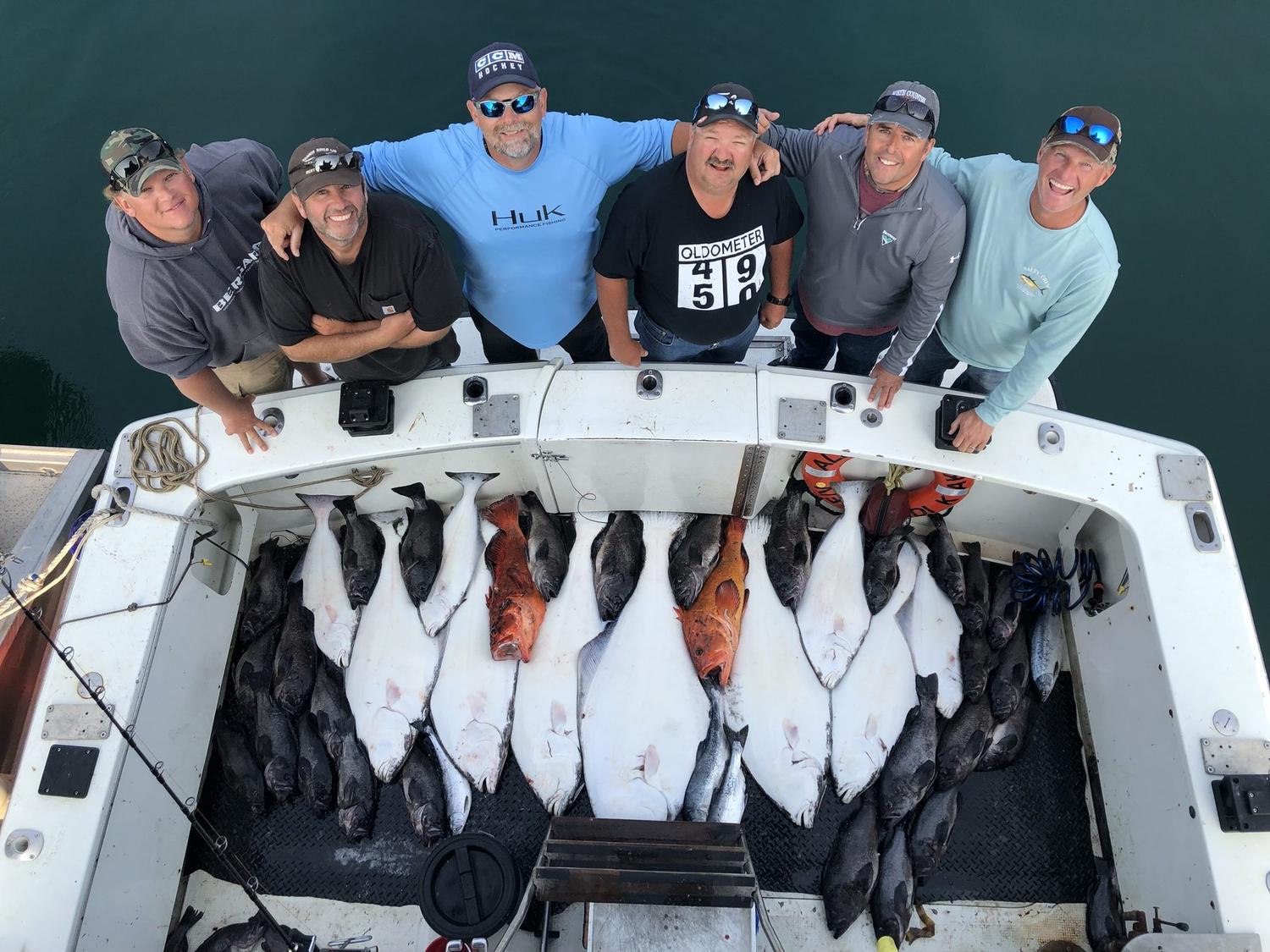 The Swoboda Charters crew with a day's catch